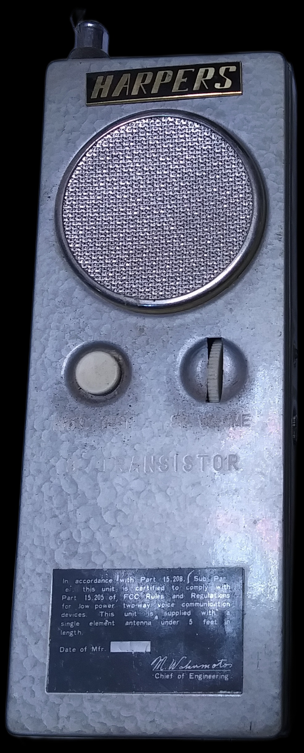 Harpers 8 Transistor A walkie-talkie