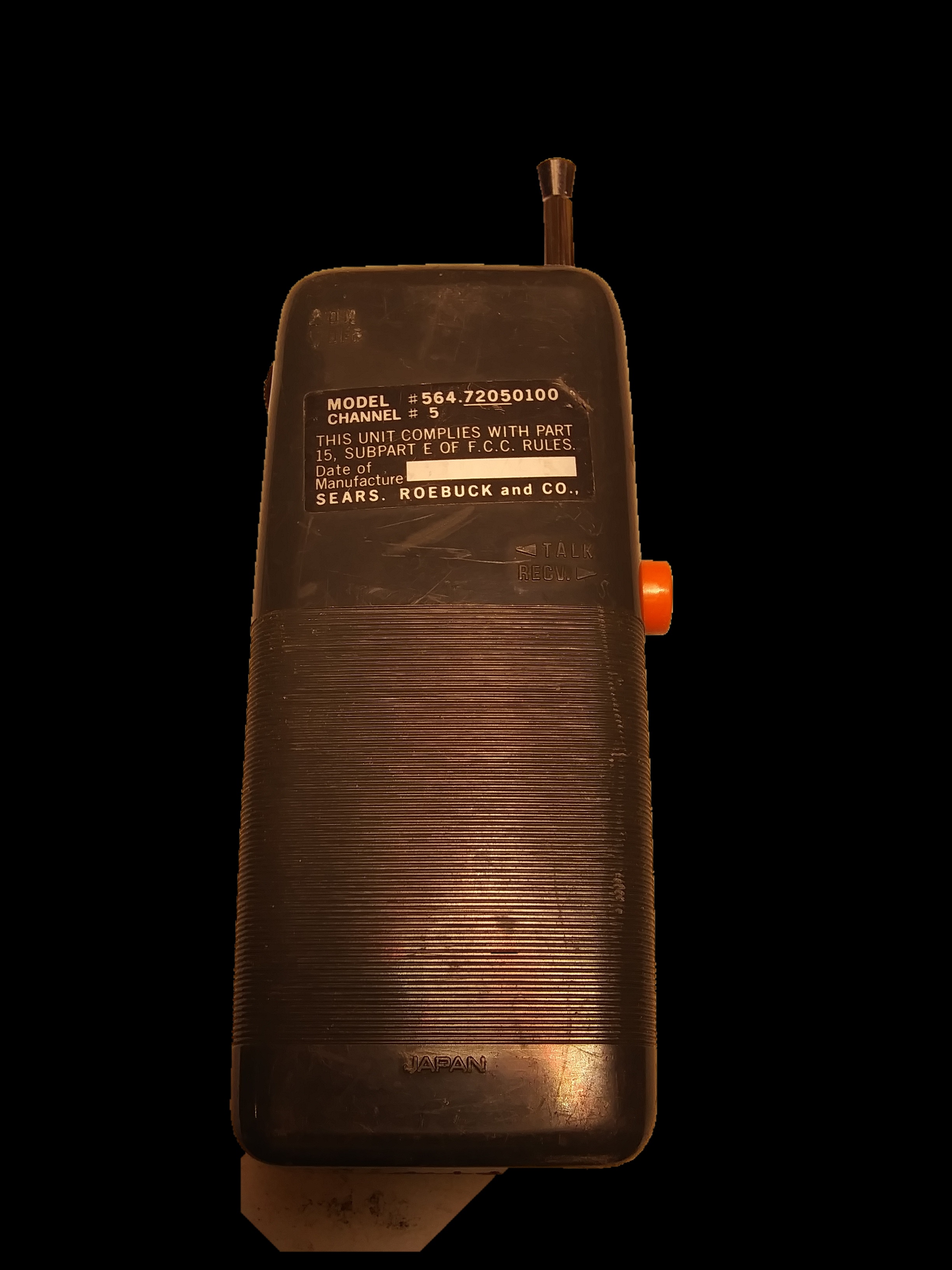 Sears 7205 Back walkie-talkie