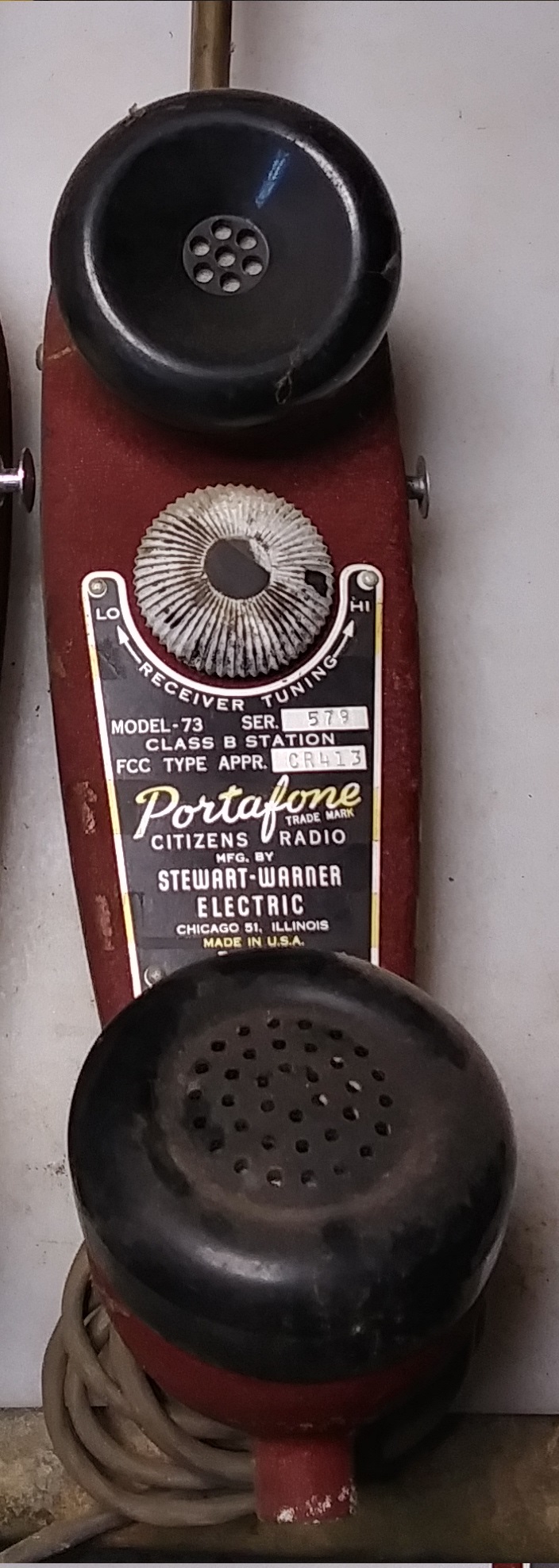 Stewartwarner Portafone 73B 01 walkie-talkie